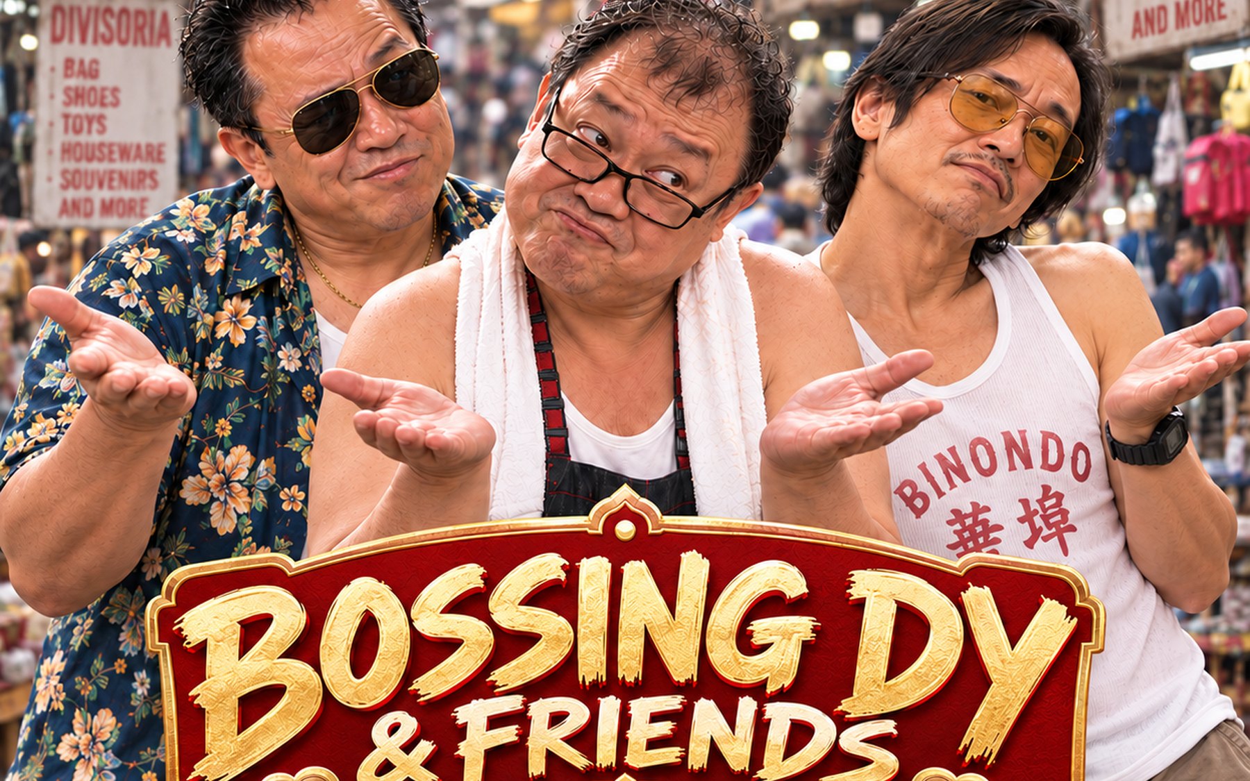 混雑するディビソリアの街を温かなフィリピン華人コメディの舞台にする Bosing Dy & Friends