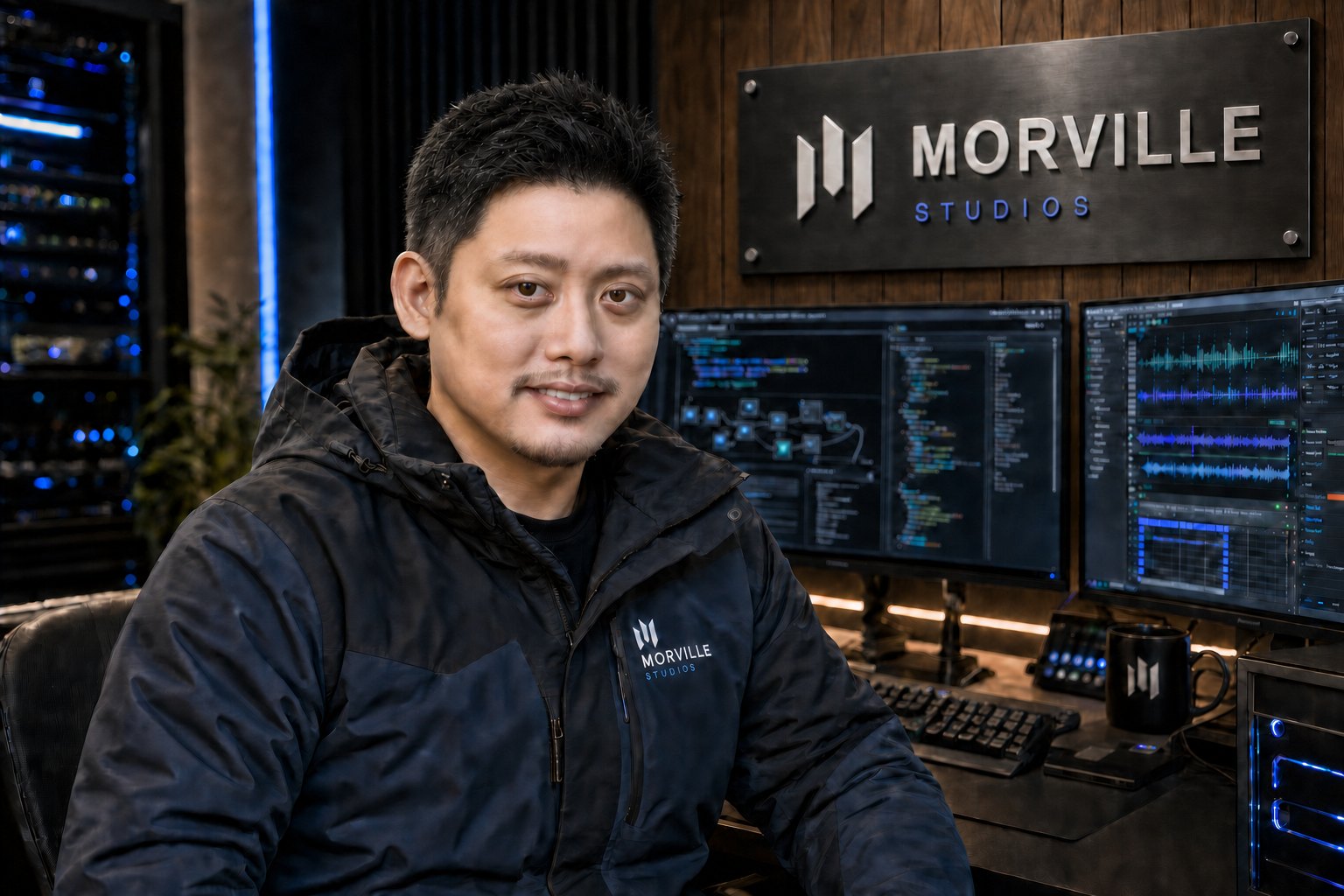 Sai Yujin in the Morville Studios development studio