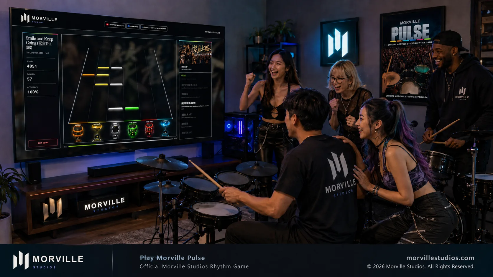 Morville Studios artists assembled across the Morville Pulse universe